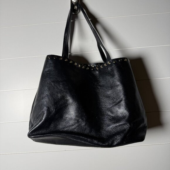 Laggo | Remy Studded Leather Black Tote Bag - Picture 4 of 13